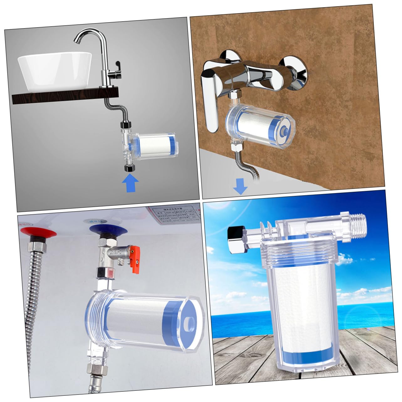 SHINEOFI 2 Pezzi Filtro Addolcitore Doccia Purificatore Acqua In Addolcitore Doccia Pp