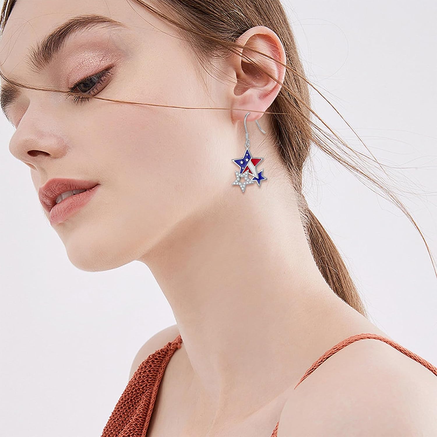 S925 Sterling Silver Trendy Dangle Drop Stud Loops Hoop Earrings for Women Jewelry Cuban Link - Image 2