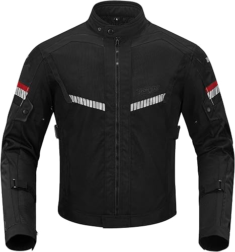 BORLENI Chaqueta de motocicleta para motocicleta, chaqueta protectora transpirable con armadura CE para hombres y mujeres