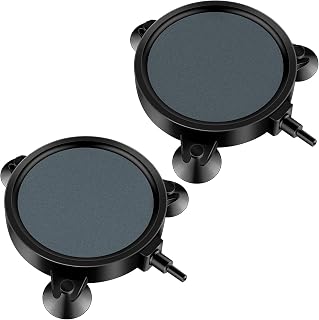 Pawfly 4 Inch Air Stone Disc Bubble Diffuser 2 Pack for Aquarium Fish Tanks Ponds DWC - Steady Bubbles High Oxygen