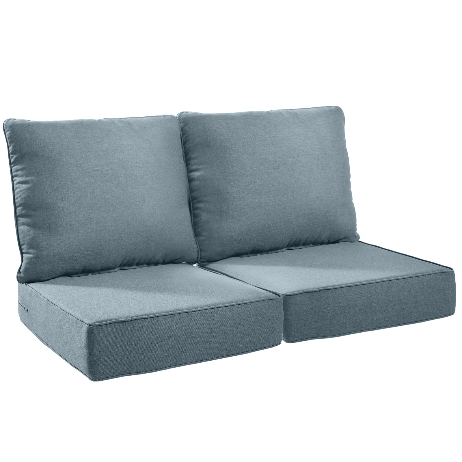 Rilyson Patio Cushions for Outdoor Furniture - 24×24 Inches High Back and Deep Seating Outdoor Cushion for Patio Chairs Sofa Couch Loveseat Water