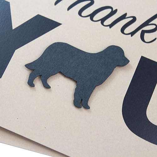 Miniatura 7 de Cat Thank You Greeting Notecard Handmade 5x7 card black cat silhouette single card with envelope Kraft brown blank inside
