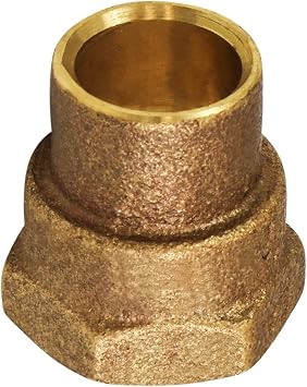 Reamed Adapter, 1/2 Inch Compression x 1/2 Inch IPS, Cast Bras Lead-Free