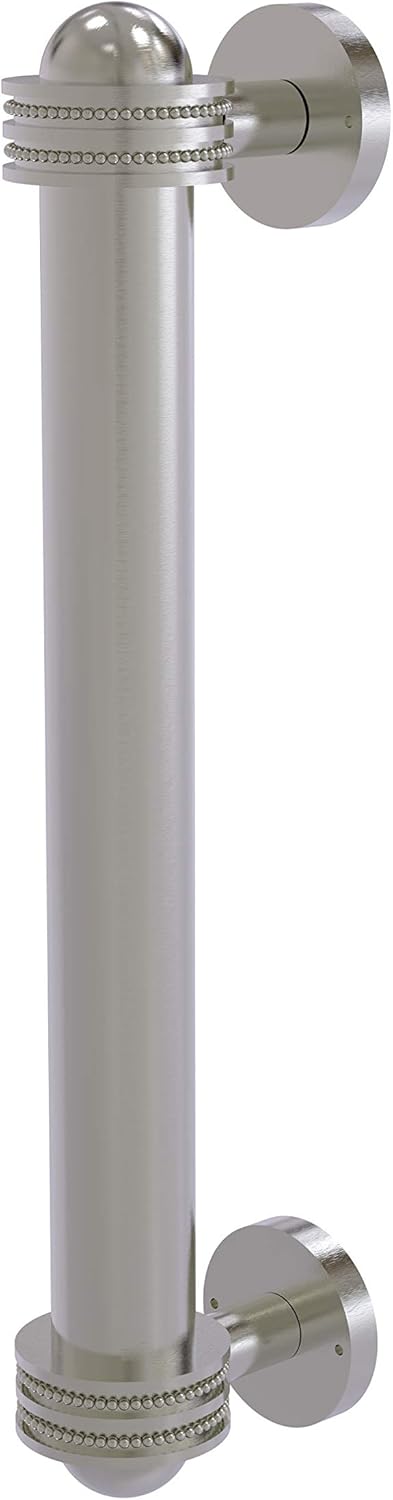 Allied Brass 402AD 8 Inch Dotted Accents Door Pull, Satin Nickel
