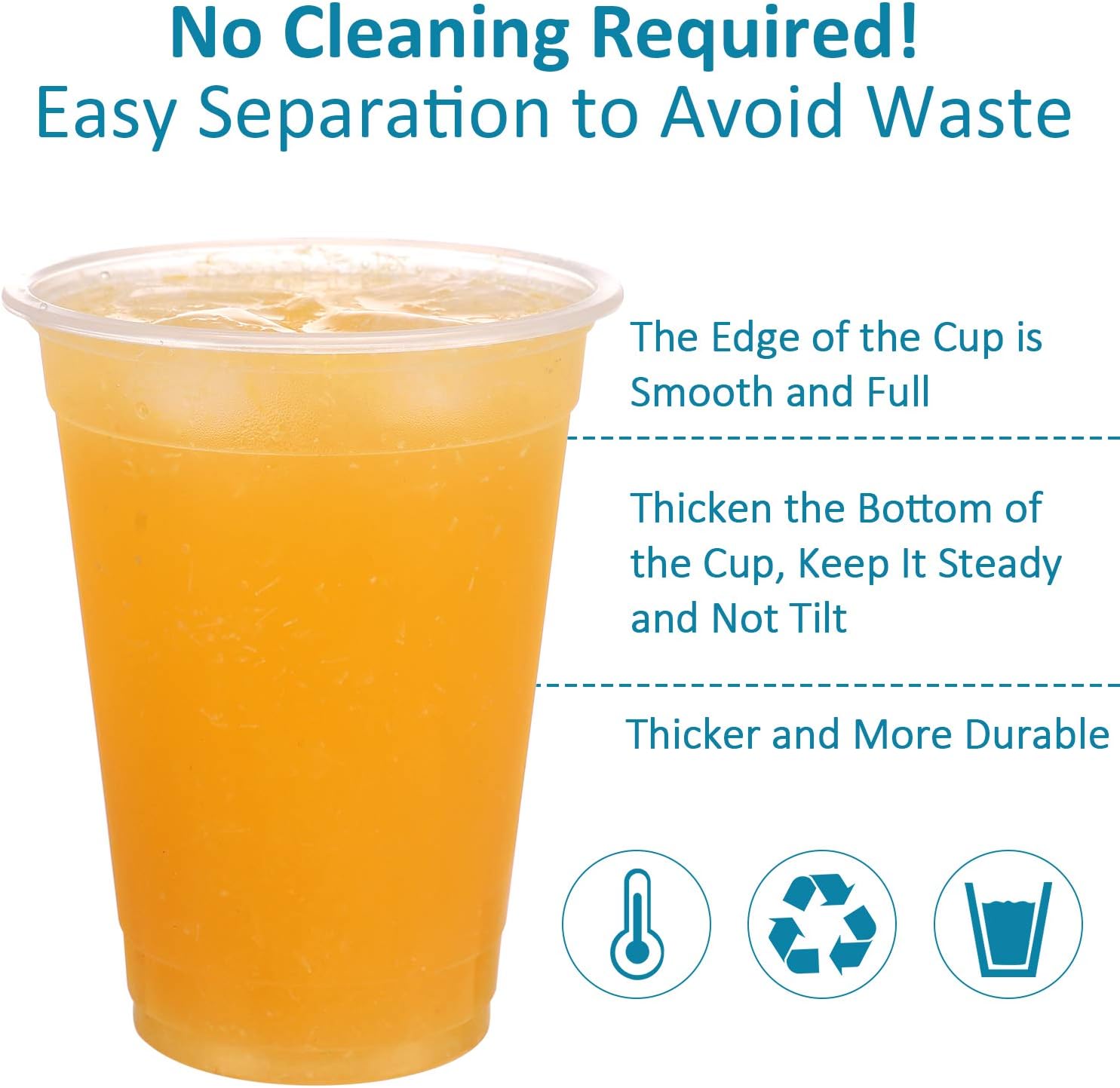 Kuerqi 【150 Pack 16 oz】 Clear Plastic Cups, Clear Plastic Cups 16 oz Clear Cups 16 oz Clear Cups Plastic Cups Clear Plastic Cups Plastic Cups Disposable Clear Plastic Cups Water Cups Plastic Cups