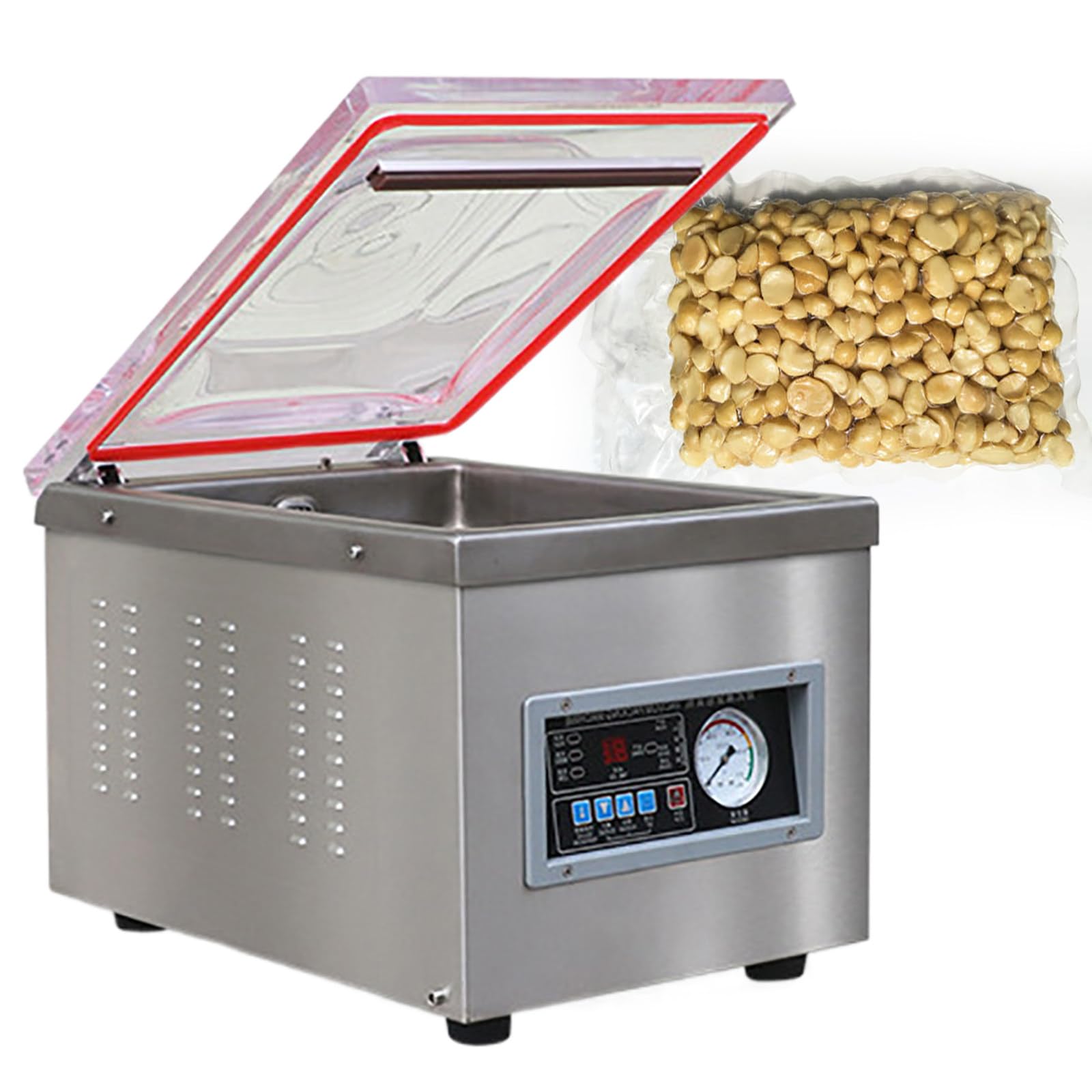 Máquina selladora al vacío para conservación de alimentos, sellador de cámara de alto rendimiento para uso doméstico y profesional, sistema de envasado al vacío de calidad comercial