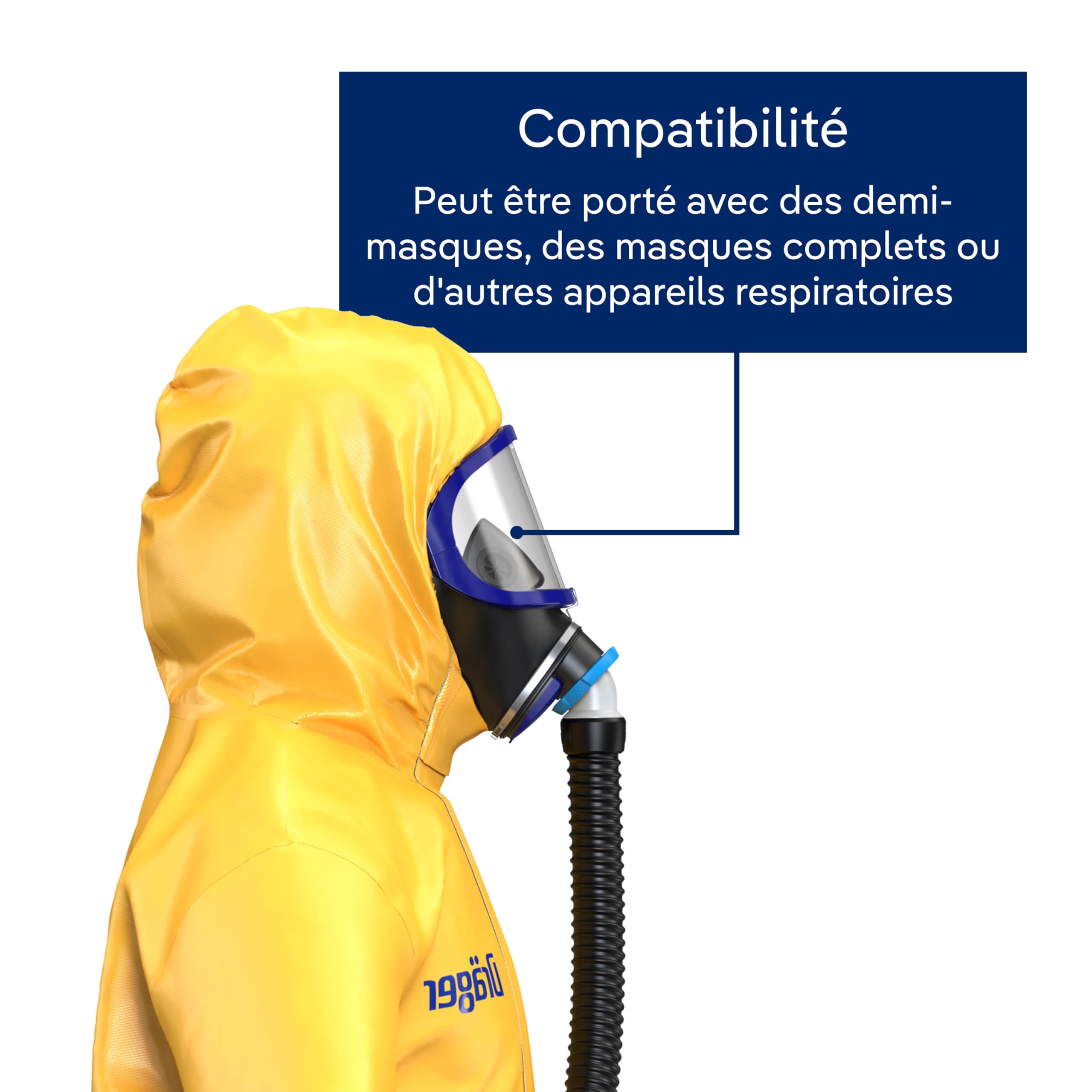 Dräger SPC 4400 Combinaison de sécurité jetable Contre des poussières et des liquides en CPM avec Haute résistance Chimique | Tenue de Protection Jaune pour Peinture et Produits Chimiques | Taille M
