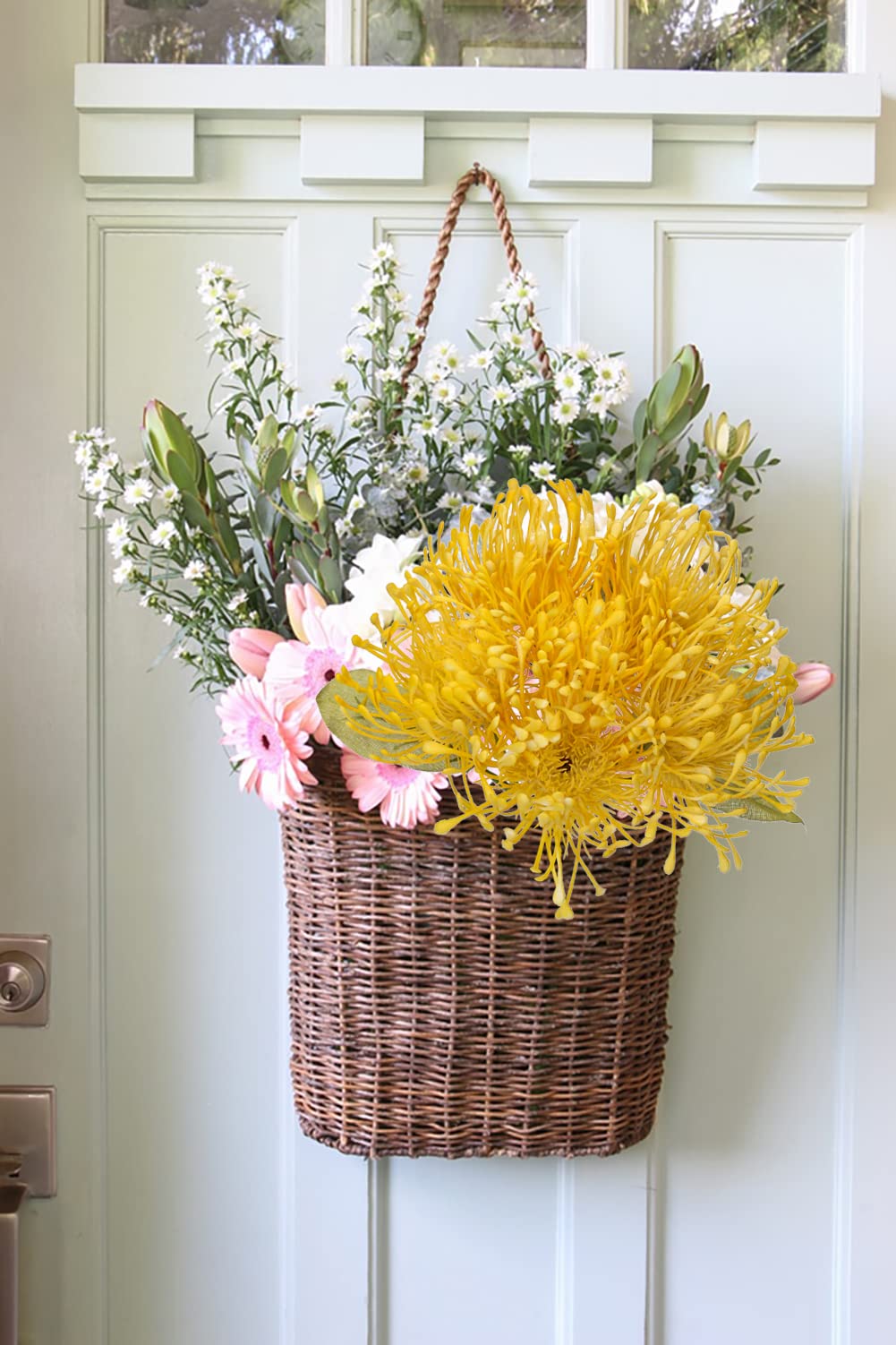 Briful 6 PCS Artificial Chrysanthemum Flowers Yellow Artificial Flowers Spider Mum Fake Flowers Pick Artificial Spider Mum Flowers for Floral Arrangment Wedding Bouquet Home Bathroom Decor - Image 4