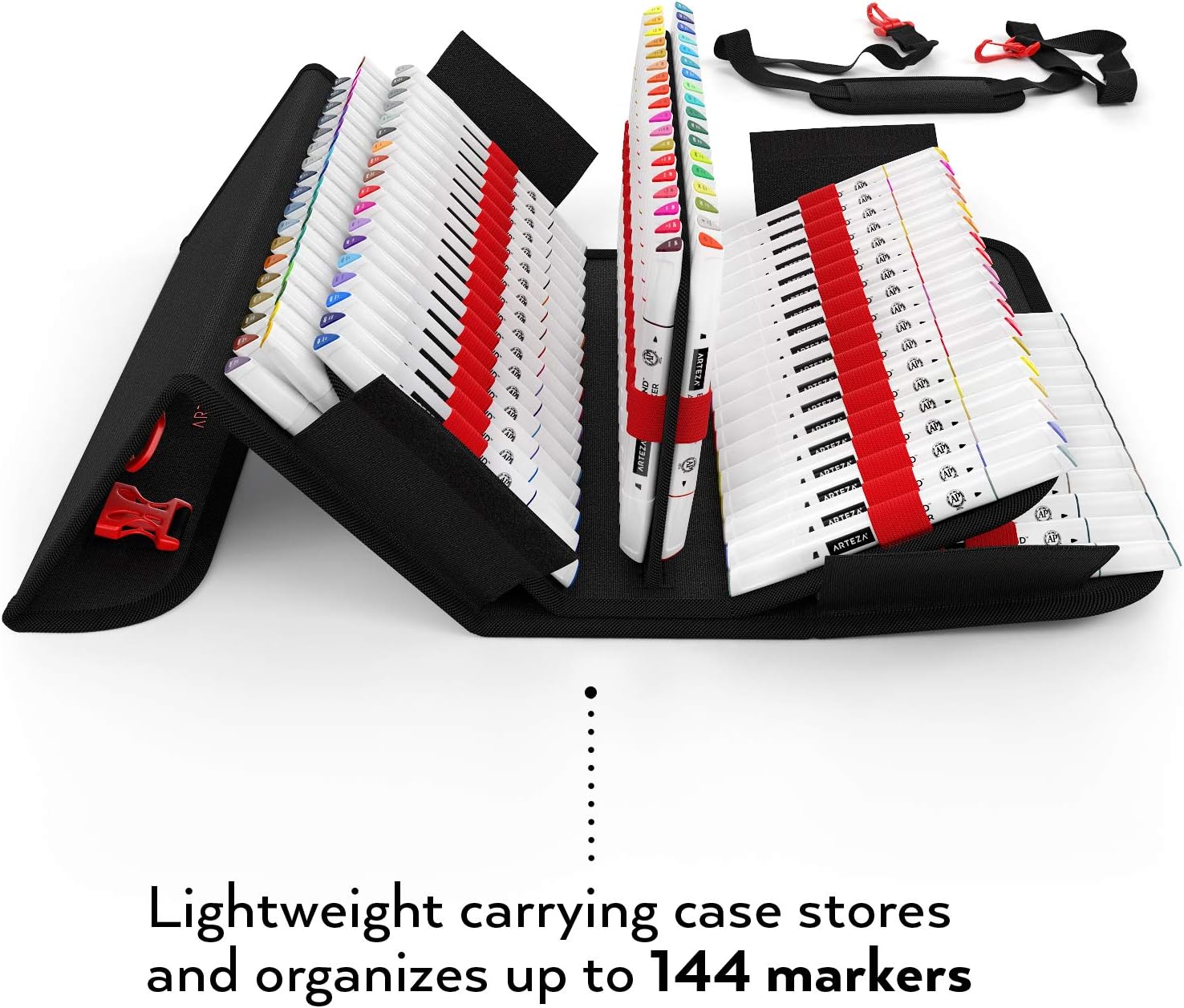 ARTEZA Alcohol Markers – Set of 120 EverBlend Dual Tip Art Markers with Fine and Chisel Nibs in 144-Slot Organizer for Drawing, Coloring, Illustration - Image 8