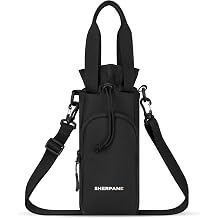 Sherpani Izzie, Water Bottle Crossbody, 32oz Bottle Carrier Sling Bag with Phone Pocket, RFID Protection for Men Women