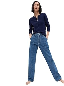 GAP Women's Crewneck Cardigan