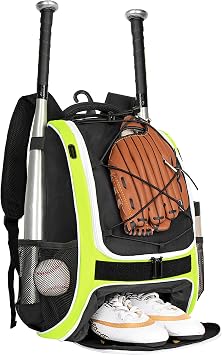 WOLT Youth Baseball Backpack Softball Tball Bag with Shoes Compartment