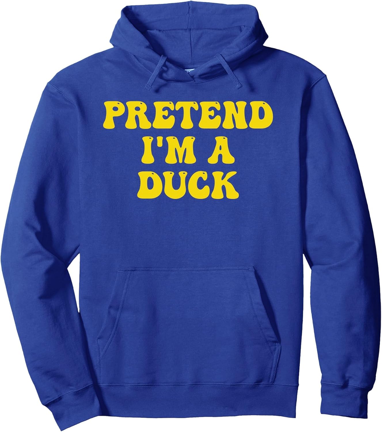 Pretend I'm A Duck Last Minute Halloween Costume Duck Groovy Pullover Hoodie
