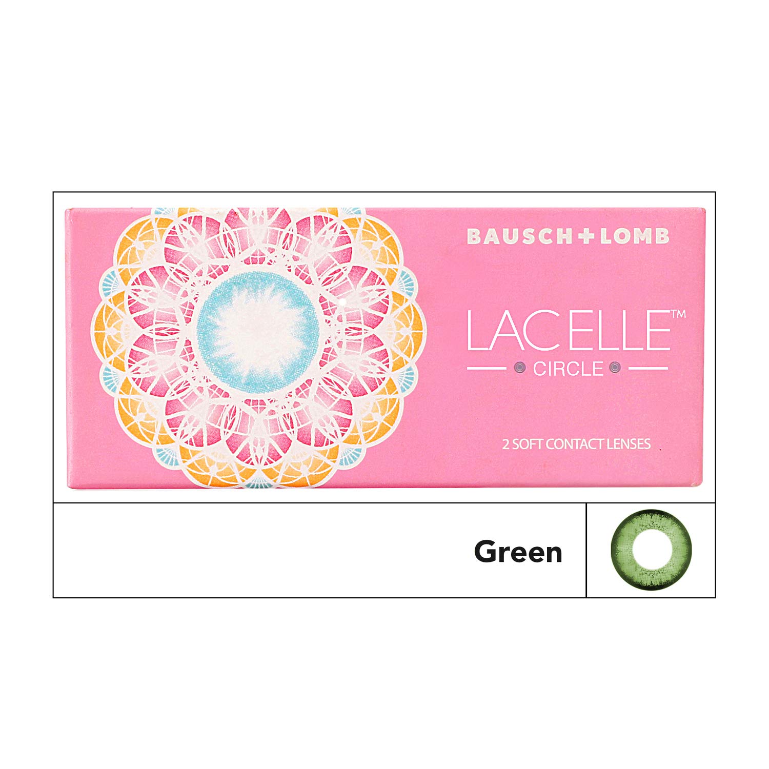 Bausch + Lomb Lacelle Circle Green Monthly Disposable Contact Lens Zero Power (2 Lens Pack -0.00) (B088CB2WG1) Amazon Price History, Amazon Price Tracker