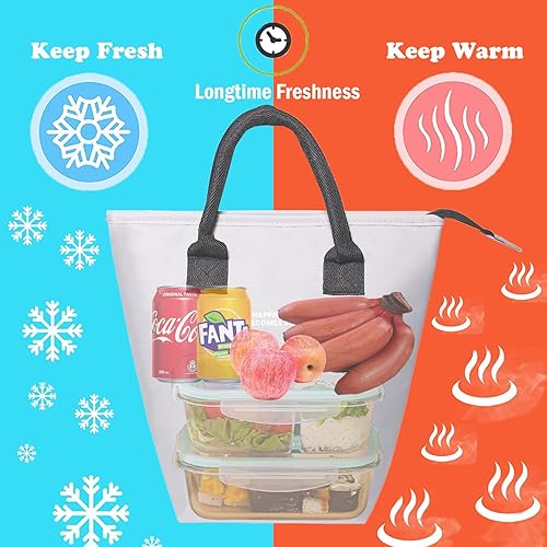 Miniatura 2 de Taysis Large Insulated Lunch Bag for Women Men, Adults Reusable Simple Bento Lunch Bag Lunch Container Lunch Tote Bag for Lunch Box for Picnic Work