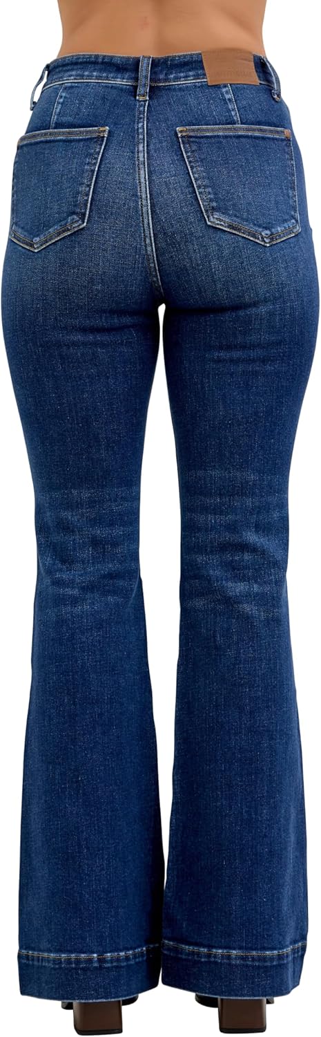 Judy Blue Womens Jeans - High Waisted Trouser Flare