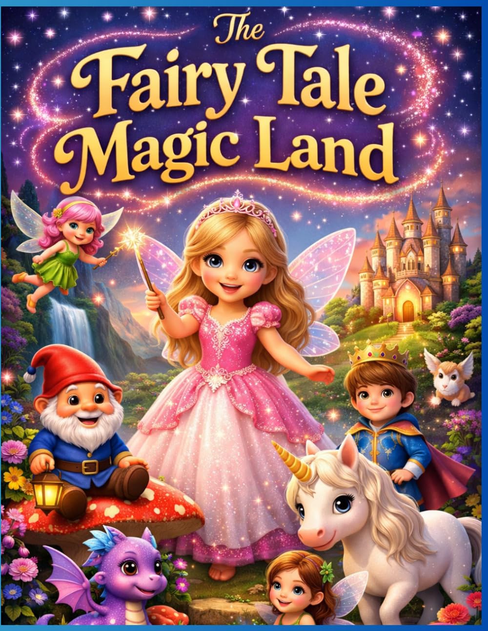 The Fairy Tale Magic Land: fairy coloring book for kids, unicorn coloring book, princess coloring book, kids coloring book age 3-5, magical coloring ... coloring pages (Happy Kingdom Kids Series)