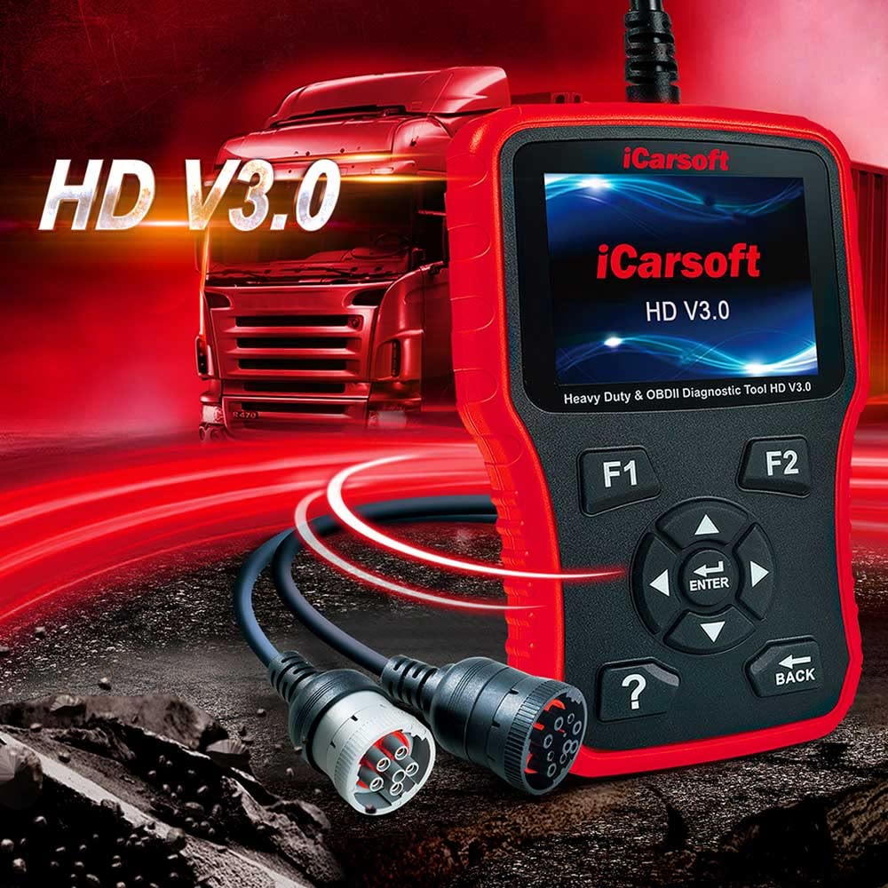 iCarsoft HD V3.0 professionelles und leistungsfähiges Fehlerdiagnose-Tool/Diagnosegerät für LKW, Nutzfahrzeuge