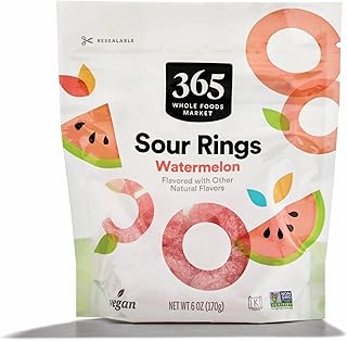 365 by Whole Foods Market, Sour Gummy Watermelon Rings, 6 Ounce