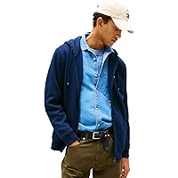 Tommy Jeans Tjm Reg S Flag Zip Fleece Thru Dm0dm20743, Felpa con Cappuccio e Zip Uomo