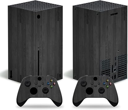 Skin Sticker for Xbox Series X, Vinyl Decal Wrap Cover Game Accessories Compatible with Console and Controller Black