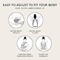Vista 4 de Portabebés Tula de algodón fácil de agrandar - Ajustable, cómodo, para recién nacido a niño pequeño - Ajuste ergonómico para 7 libras a 45 libras