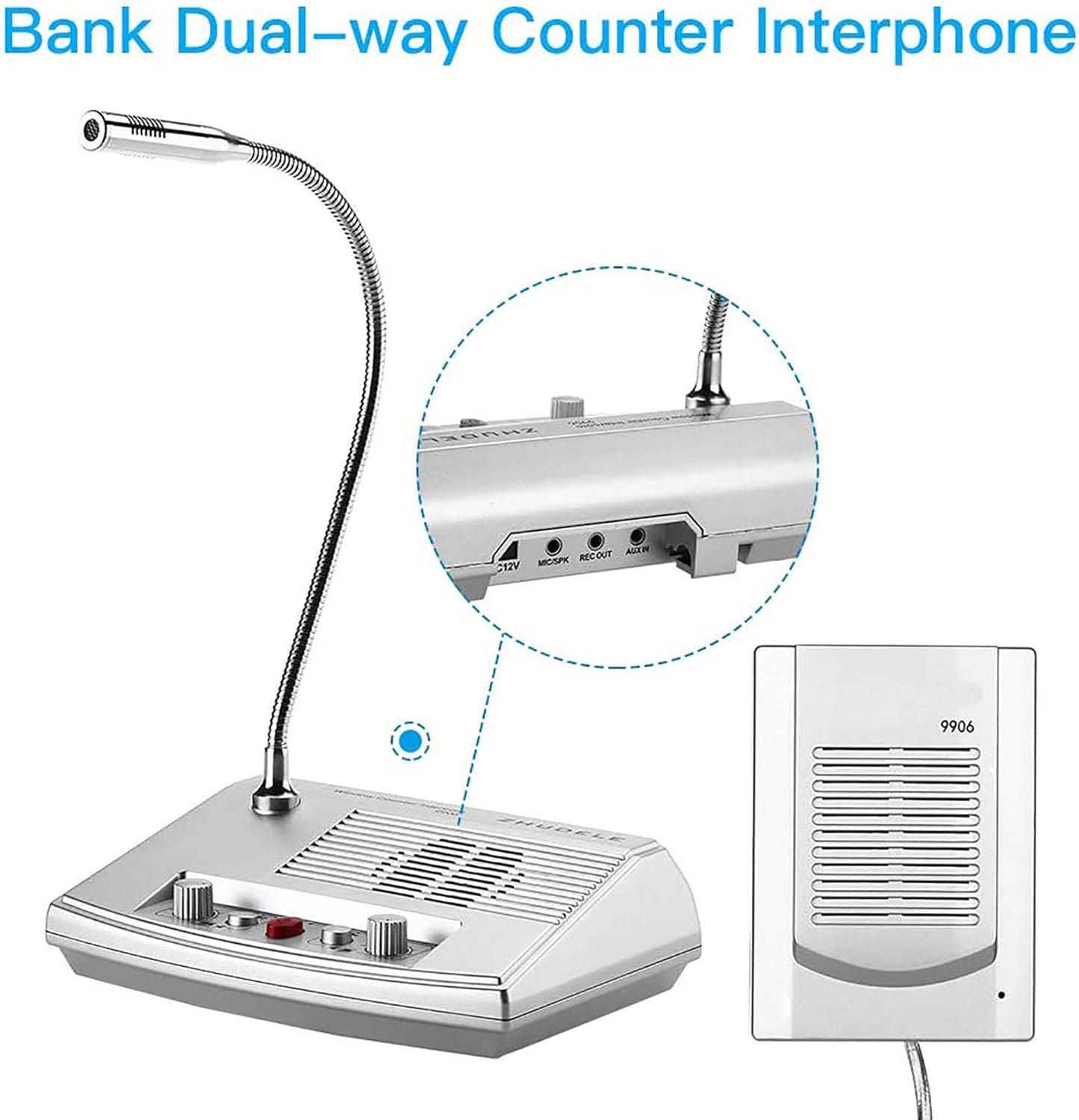 Amаzіng 🔥 Windows Counter Intercom Interphone,eoqo Dual Ways Noise Reduction Microphone Intercom System for Bank,Office,Business,Hotel Bеѕt Dеаl 🛒 Windows Counter Intercom Interphone,eoqo Dual Ways Noise Reduction Microphone Intercom System for Bank,Office,Business,Hotel