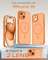 Vista 45 de TOCOL Funda magnética para iPhone 15 Pro Max, protección completa mejorada de la cámara, compatible con Magsafe, protección contra caídas, funda