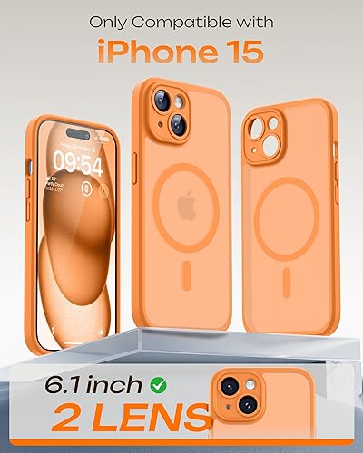 Miniatura 45 de TOCOL Funda magnética para iPhone 15 Pro Max, protección completa mejorada de la cámara, compatible con Magsafe, protección contra caídas, funda