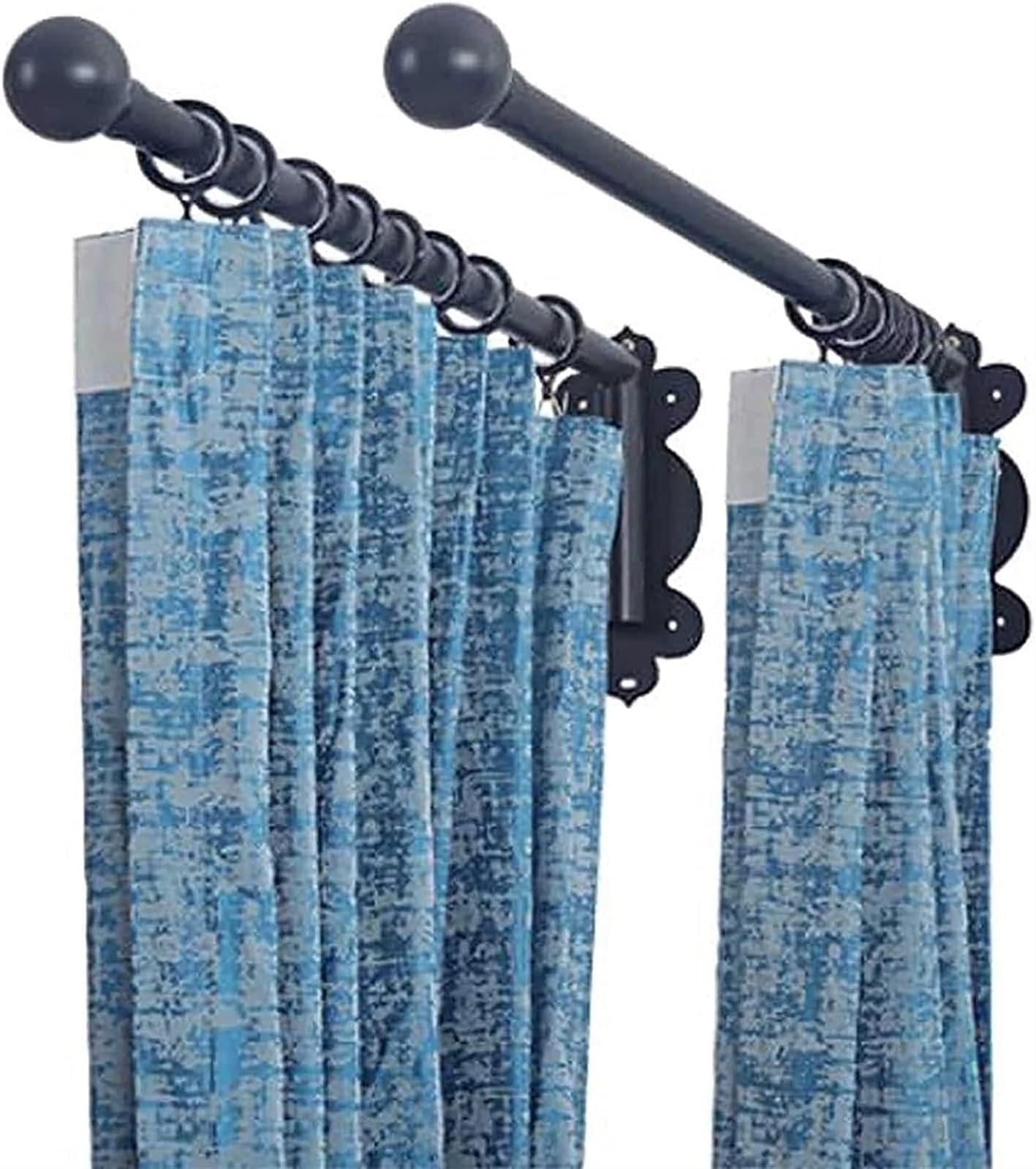 Half Window Rods Half Curtain Rods Kenney Stella 48 In. 86 In. Adjustable Single