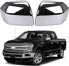 Chrome Direct Replacement Side Mirror Covers Caps for 2015-2020 Ford F150, Directly Replace Style, Not Sticker Style