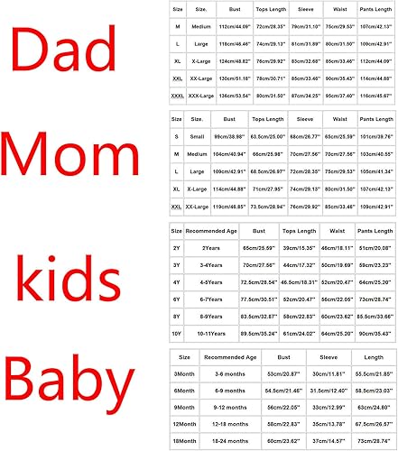 Miniatura 7 de JEGULV Pijamas de Feliz Navidad 2024 para la familia, conjuntos a juego, ropa de dormir de Navidad, ropa de dormir divertida con estampado de Papá