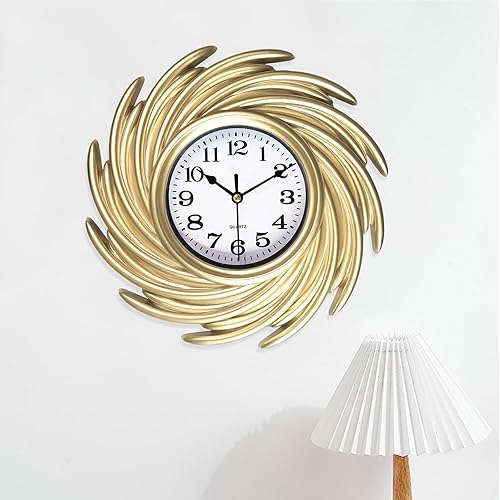 Miniatura 9 de Reloj de pared con forma de estrella plateada, pequeño reloj de pared para cocina, funciona con pilas, moderno reloj de pared redondo de 10 pulgadas