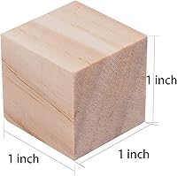 Vista 3 de Tosnail Paquete de 150 cubos de madera sin terminar de 1 pulgada, bloques de madera en blanco para hacer manualidades