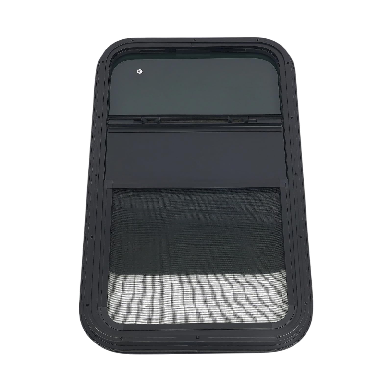 Ventana Deslizante Vertical Para Autocaravana, Ventana Lateral Del Remolque Con Malla Antimosquitos, Vidrio Templado Negro, Para Vehículo Recreativo