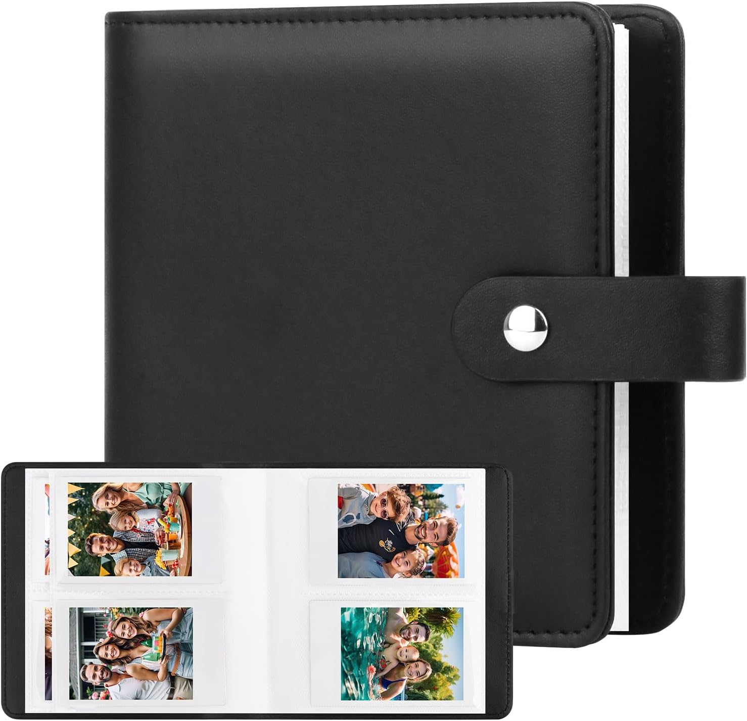 112 Pockets Photo Album for Fujifilm Instax Mini Camera, Polaroid Mini Camera, for Fujifilm Instax 12 11 9 40 99 90 8 7 Evo LiPlay Instant Cameras, Black