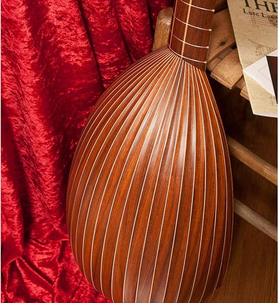 7-Course Lute Bundle Includes: Pro Quality Deluxe 7-Course Roosebeck Lute W/Gig Bag - Lt7drsn + Roosebeck 7-Course Descant Lute String Set