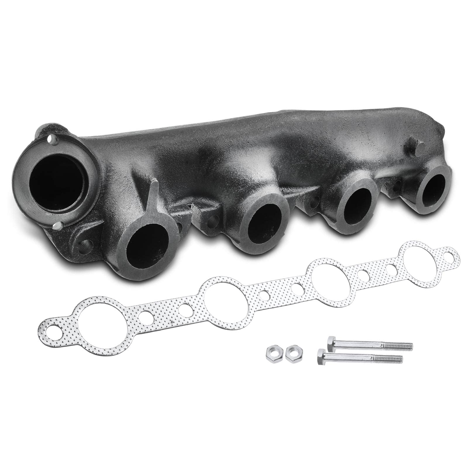 A-PremiumRight Exhaust Manifold Kit W/Gasket & Bolts & Nuts & Washers [6,8Cyl 7.3 8.7L] Compatible with Ford F-450 F-550 Super Duty & IC Corporation & International Harvester