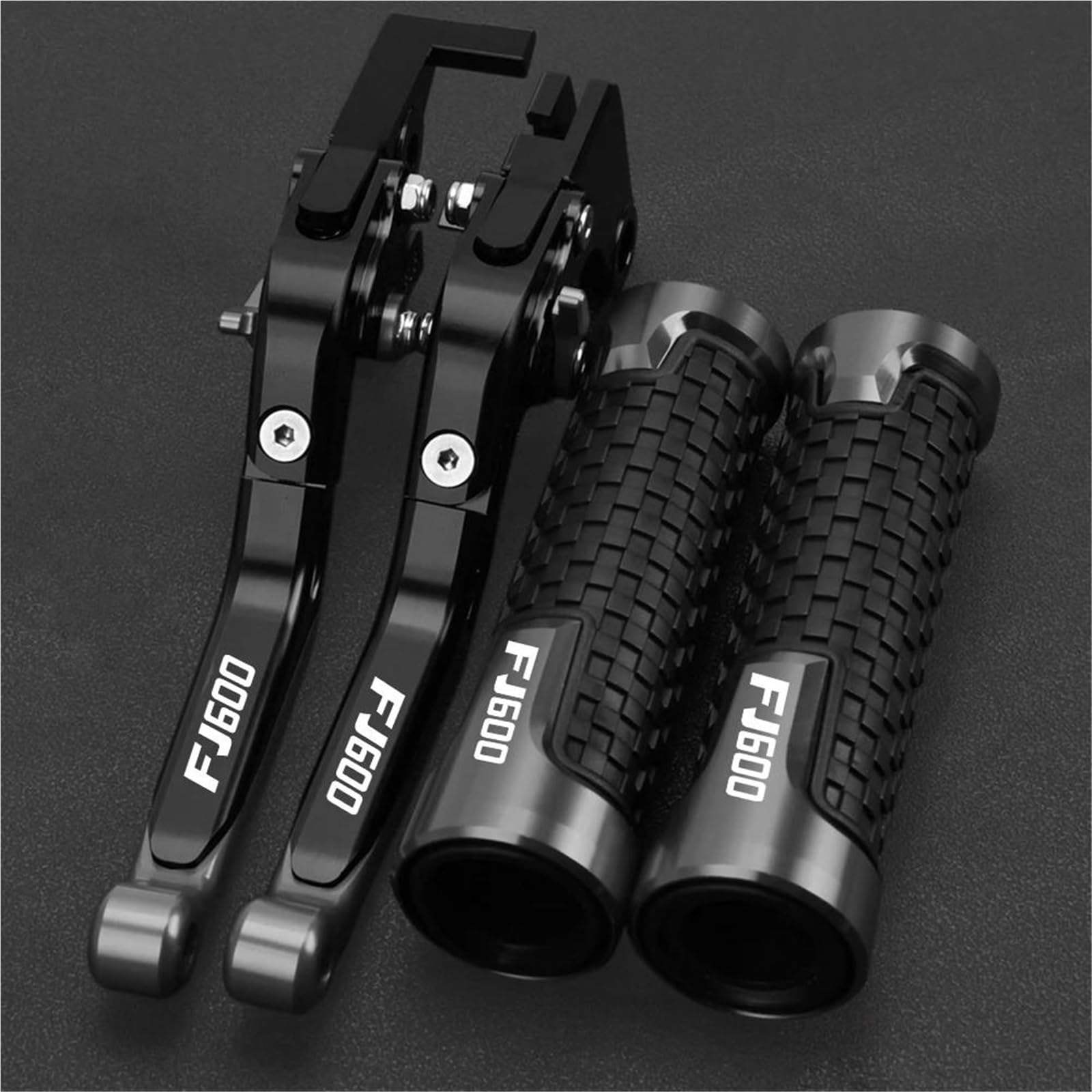 Tgvselpj Black1 Motorcycle Part Folding Extendable Brake Clutch Levers Motorcycle Accessories Parts Adjustable Handle For Y-Amaha Fj600 Fj-600 1984-1998(Black1)