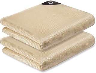 KANHIRO 2 Pack 4x6 ft Heavy Duty Fiberglass Welding Blanket - 1022°F Fire Resistant Heat Shield for Welding, Grill, Smoker, Industrial