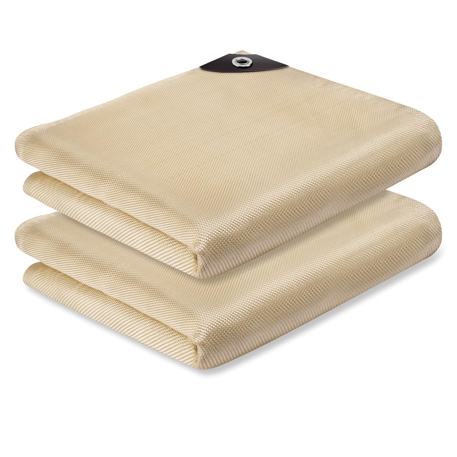 2 Pack Welding Blanket 4x6 ft - Heavy Duty Fiberglass Heat Resistant Fabric, 1022 °F Fire Resistant Blankets, High Temp Insulation Blanket for Industrial, Smoker, Camping, GrillCarbonfree Certified