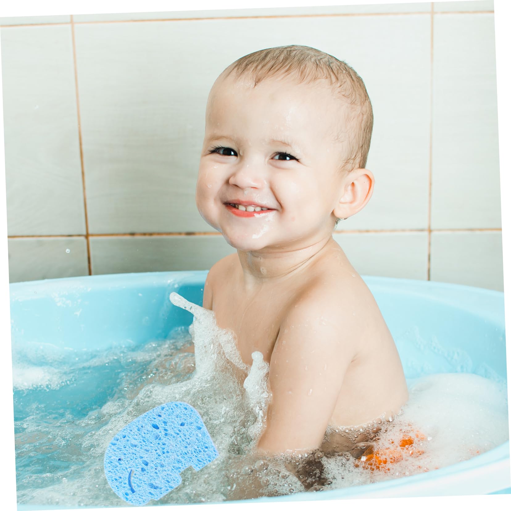 FRCOLOR 24piezas Esponjas De Baño Para Bebés De Suaves y Absorbentes Para y Limpieza Infantil Diversos Material De Pulpa De Natural