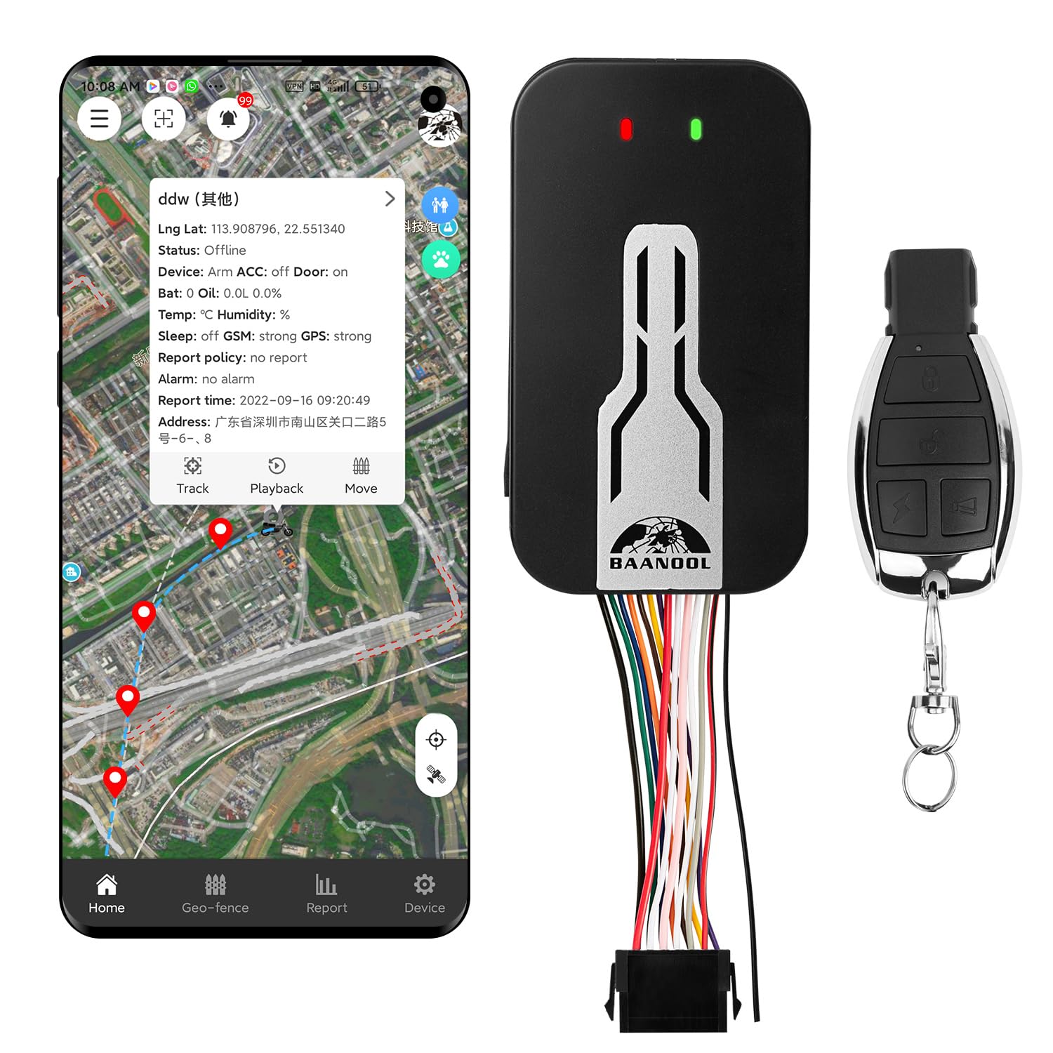 BAANOOL BN-405B Car GPS Tracker