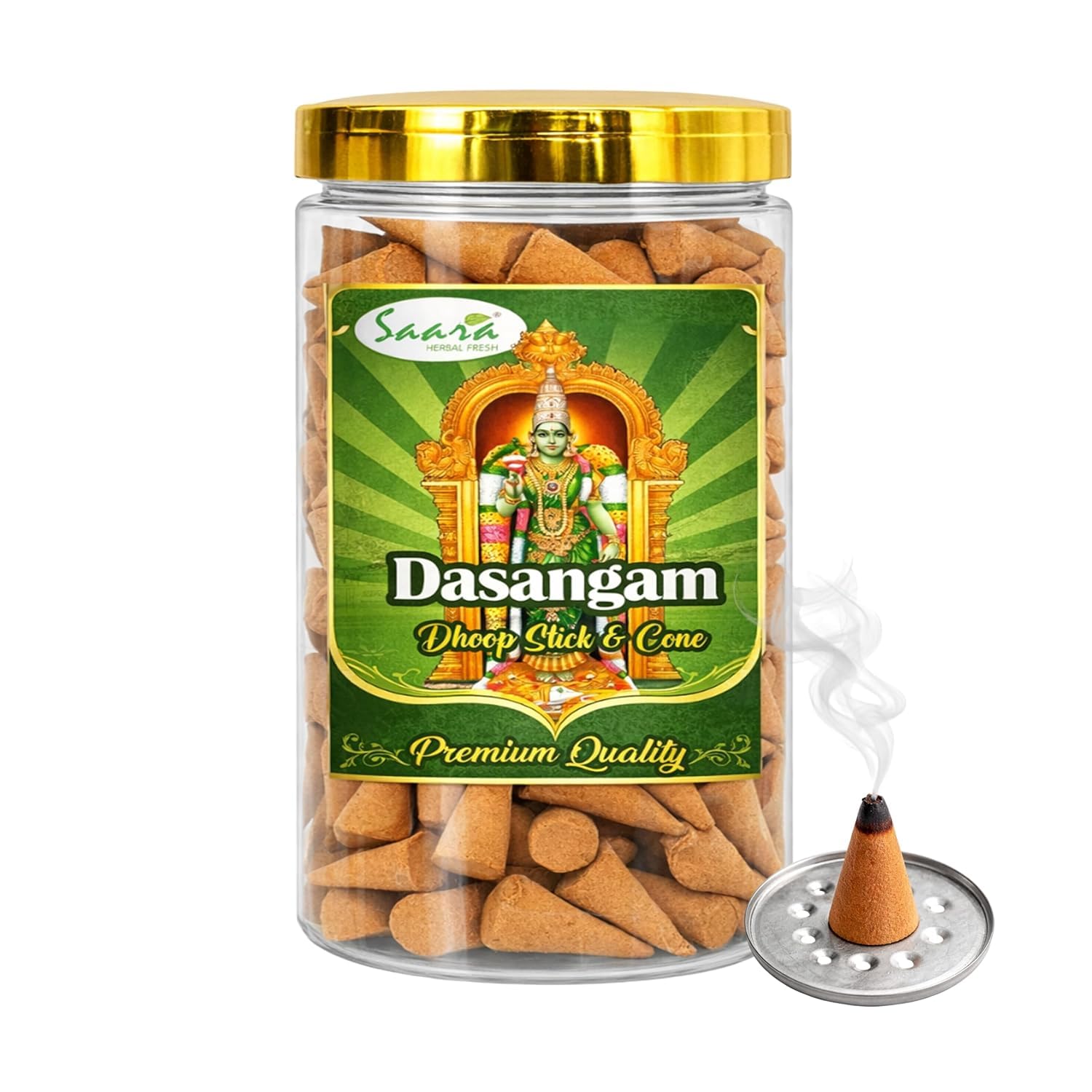 Bambooless Incense Cone, 100 Nos | Dhoop Batti | Holder Inside-image-44
