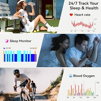 Smart Watch for Men Women Fitness Tracker: Make Answer Call Digital Mens Watches Waterproof Running Pedometer Smartwatch for Android Phone iPhone Samsung Compatible Sleep SpO2 Heart Rate Monitor Step