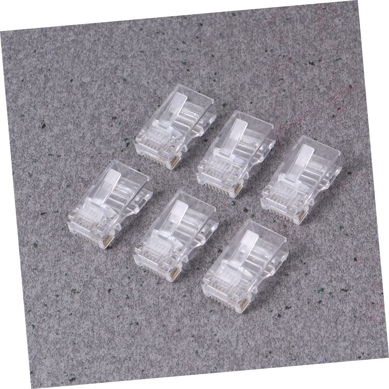 1000pcs Core Pc Network Connector Ethernet Cable Modular Plugs Wire Cable Connectors Electric for Wiring