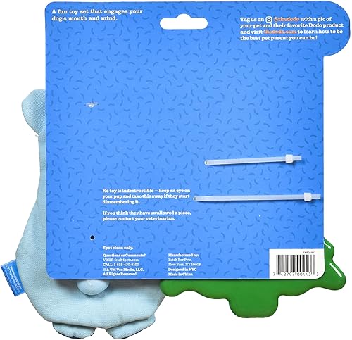 Miniatura 6 de The Dodo Woodland Animals - Juego de 2 juguetes para perros sin relleno oso y árbol juguete para perros sin peluche chirriante + juguete masticable