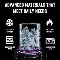 Vista 5 de Contenedores herméticos rectangulares de vidrio de 37 onzas con tapas de bambú (juego de 4), tarro cuadrado de almacenamiento de alimentos