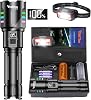 Torches LED Super Bright Rechargeable, Led Torch Rechargeable 1000000 Lumens, Flashlight Torches Battery Powered XHQ99.2, Powerful Torch Flash Light for Dog Walking Hiking Camping Emergency [Energy Class A]