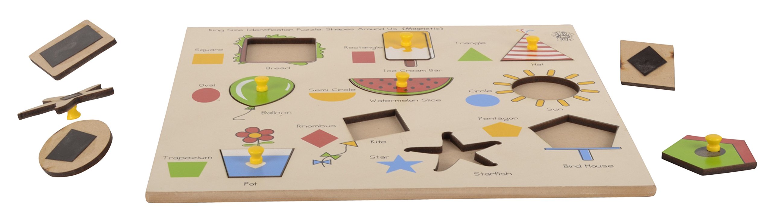 Skillofun Magnetic Kingsize ID - Shapes, Multi Color